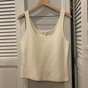 Marled ribbed tank top